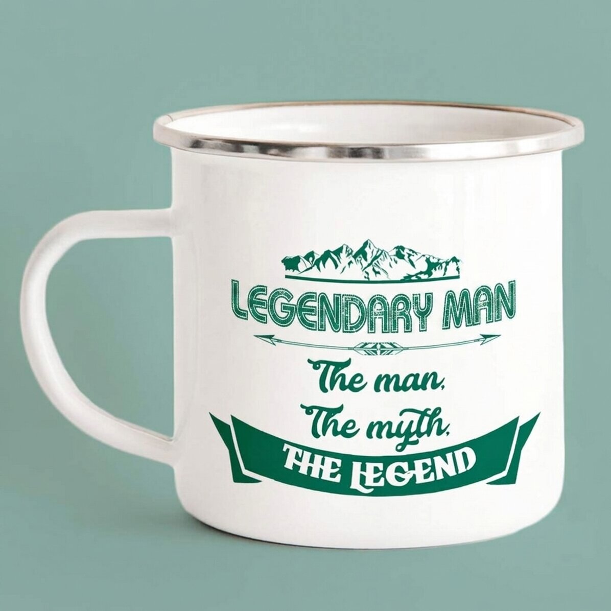 Emaliowany kubek metalowy z imieniem – The Legend