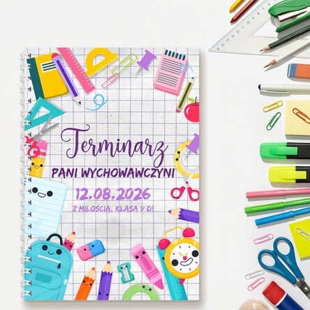 Spisany na zamówienie notatnik z napisem – Notatnik nauczyciela