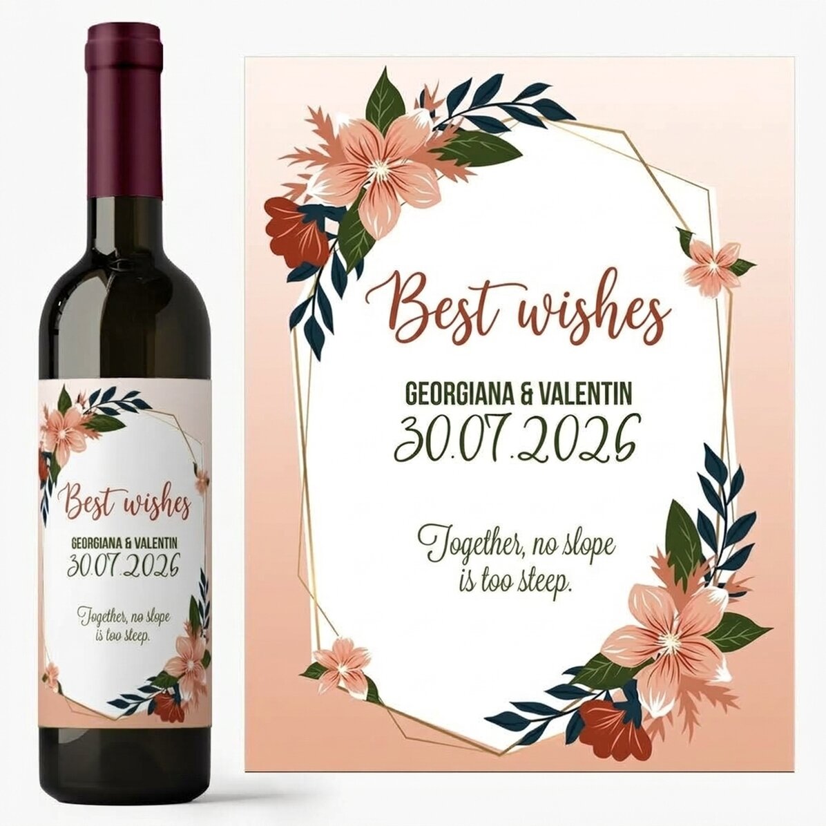 Wino z indywidualnym napisem – Ślub