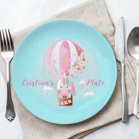 Personalised plate with text - Balloon