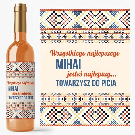 Wino z indywidualnym napisem – model Traditional