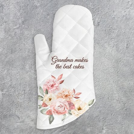Spersonalizowana rękawica kuchenna z napisem – „Grandma’s cakes”