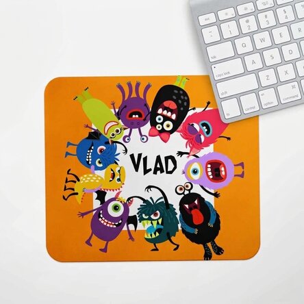 Spodek pod mysz z indywidualnym napisem – wzór na Halloween