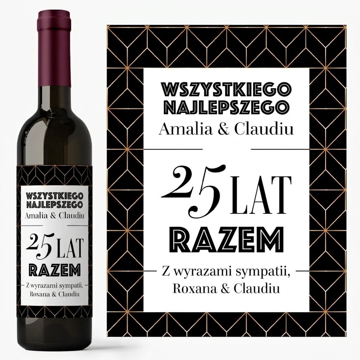 Wino z indywidualnym napisem – Rocznica