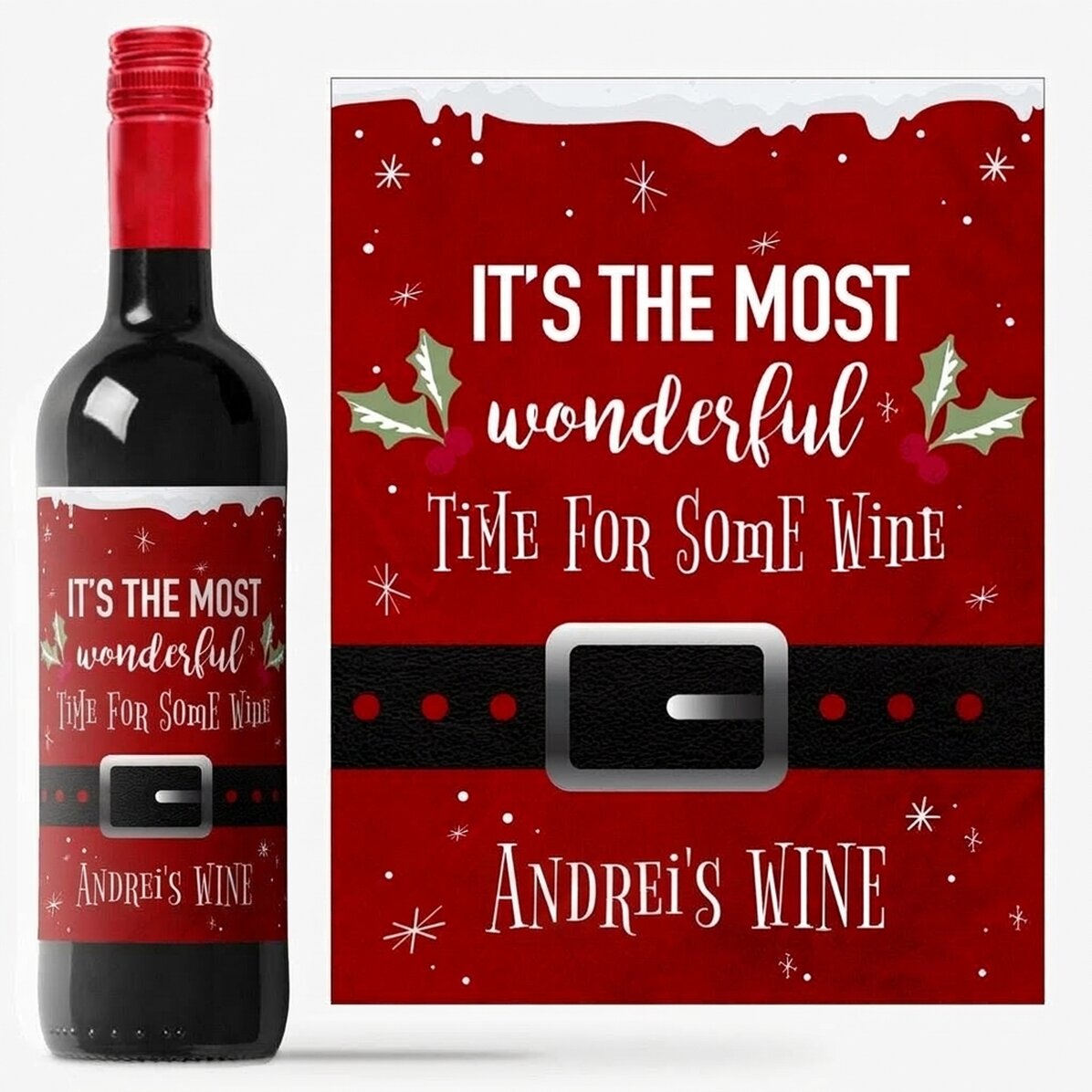 Wino z indywidualnym napisem – „Most wonderful time”