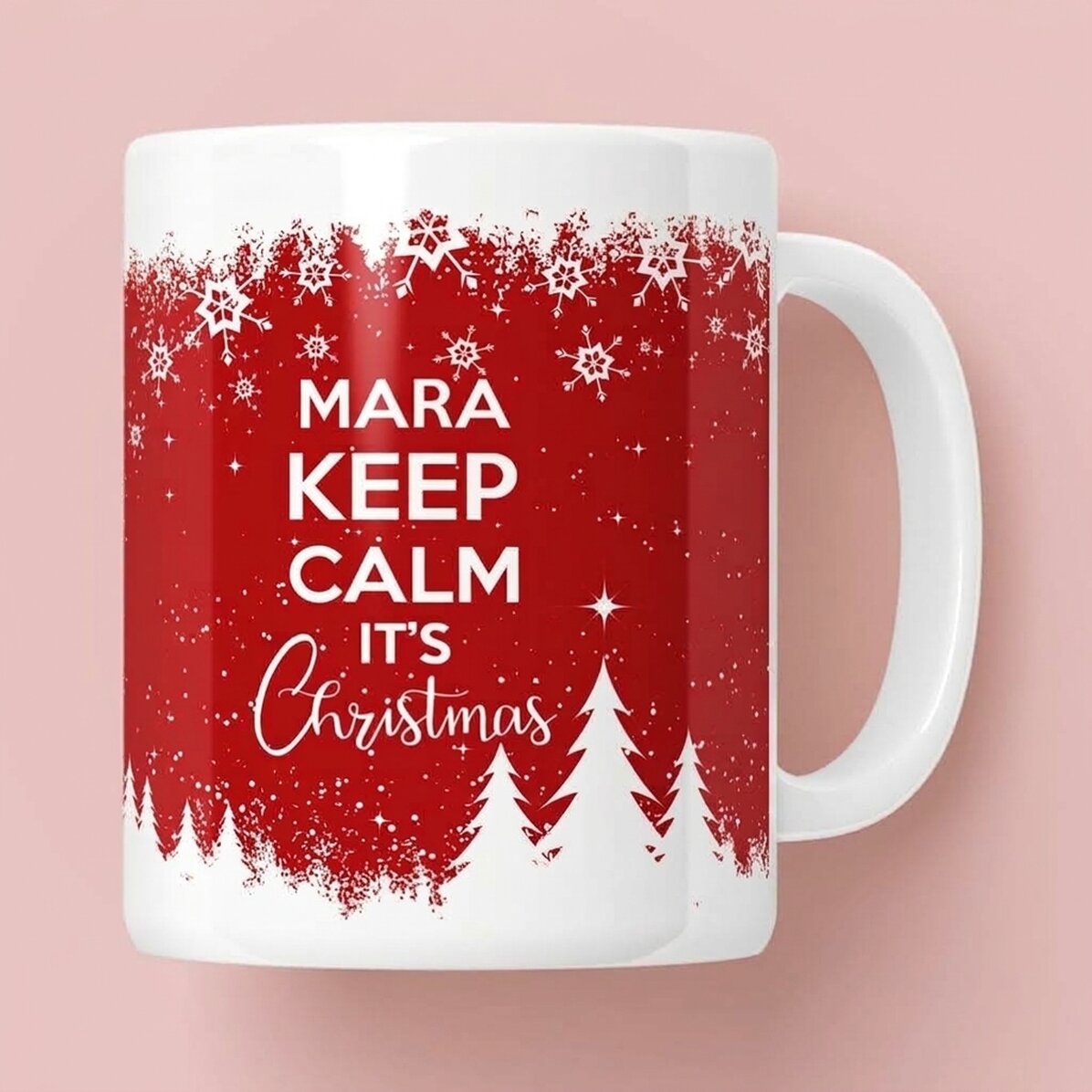Spersonalizowany kubek z napisem – „Keep calm for Christmas”