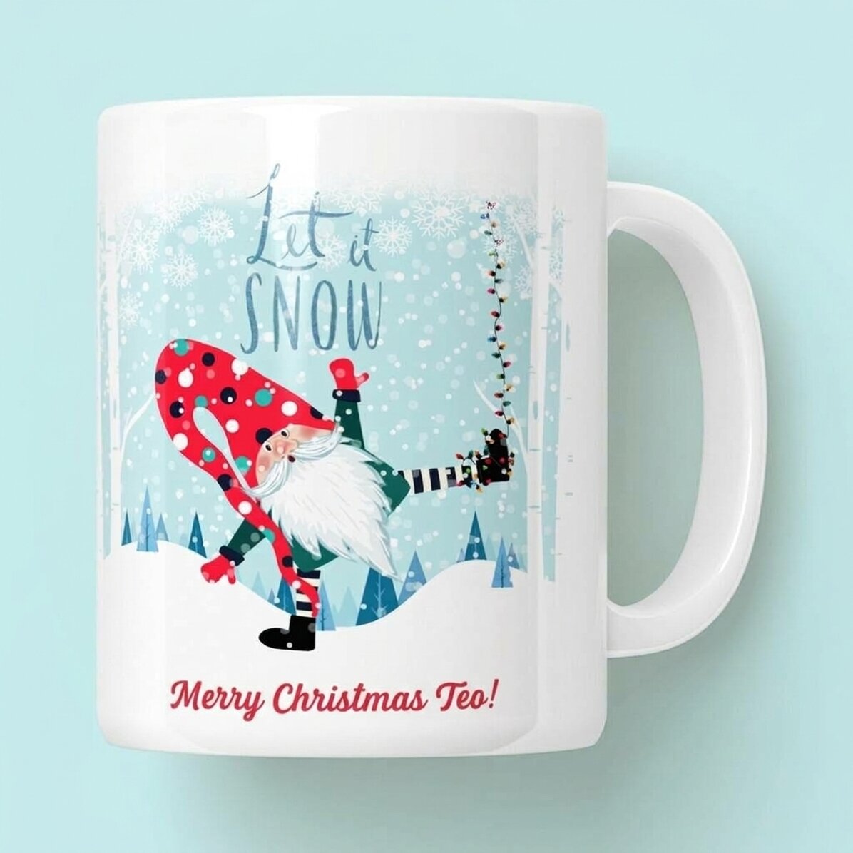 Spersonalizowany kubek z napisem – Let it snow
