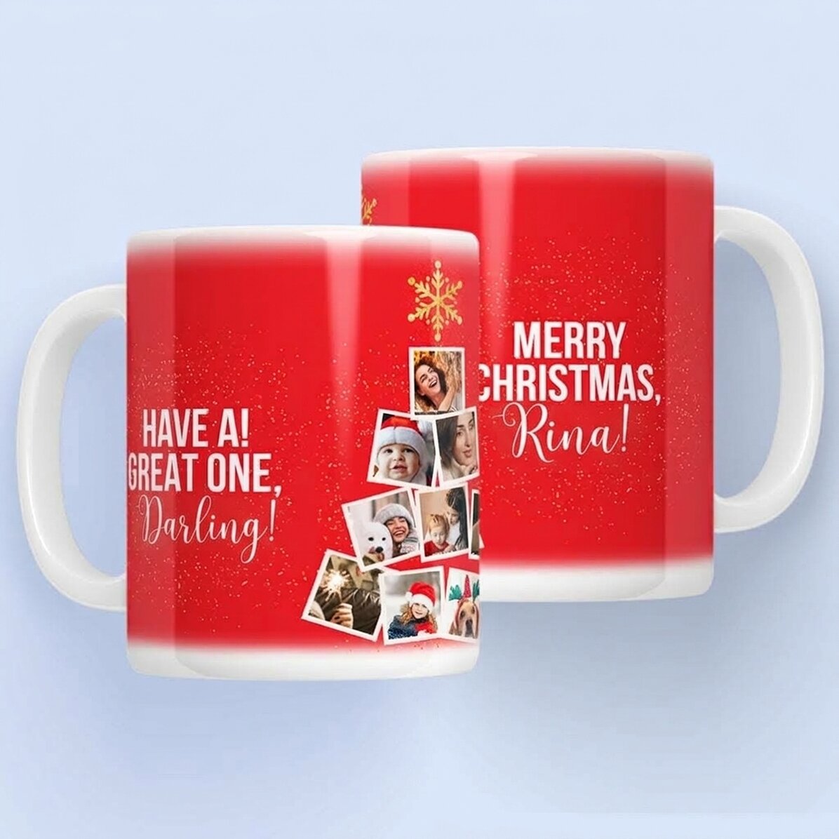 Spersonalizowany kubek z 10 zdjęciami i napisem – Christmas Memories