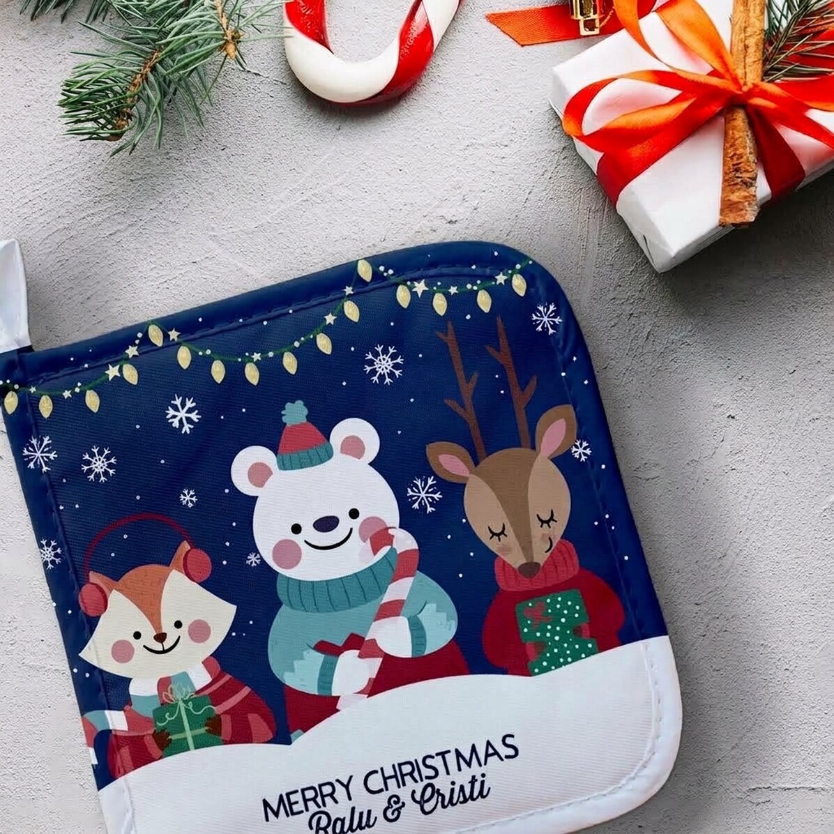 Spersonalizowana podkładka pod gorący garnek z napisem – Christmas Night