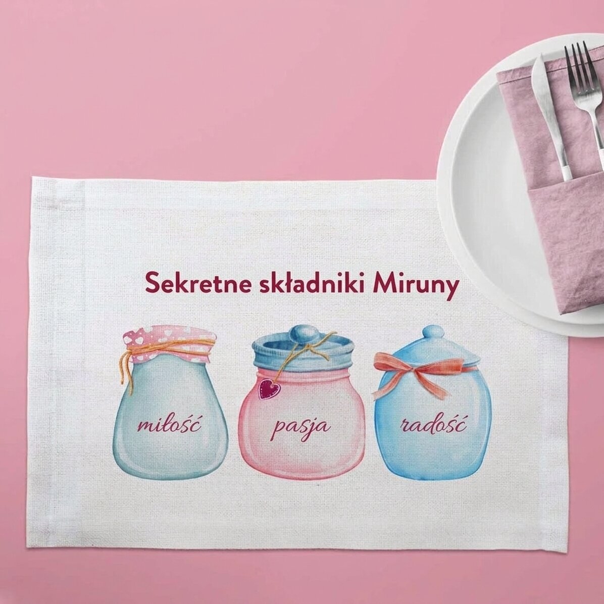 Spersonalizowany podstawka pod talerz – Jars with love