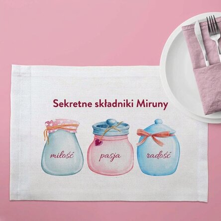 Spersonalizowany podstawka pod talerz – Jars with love