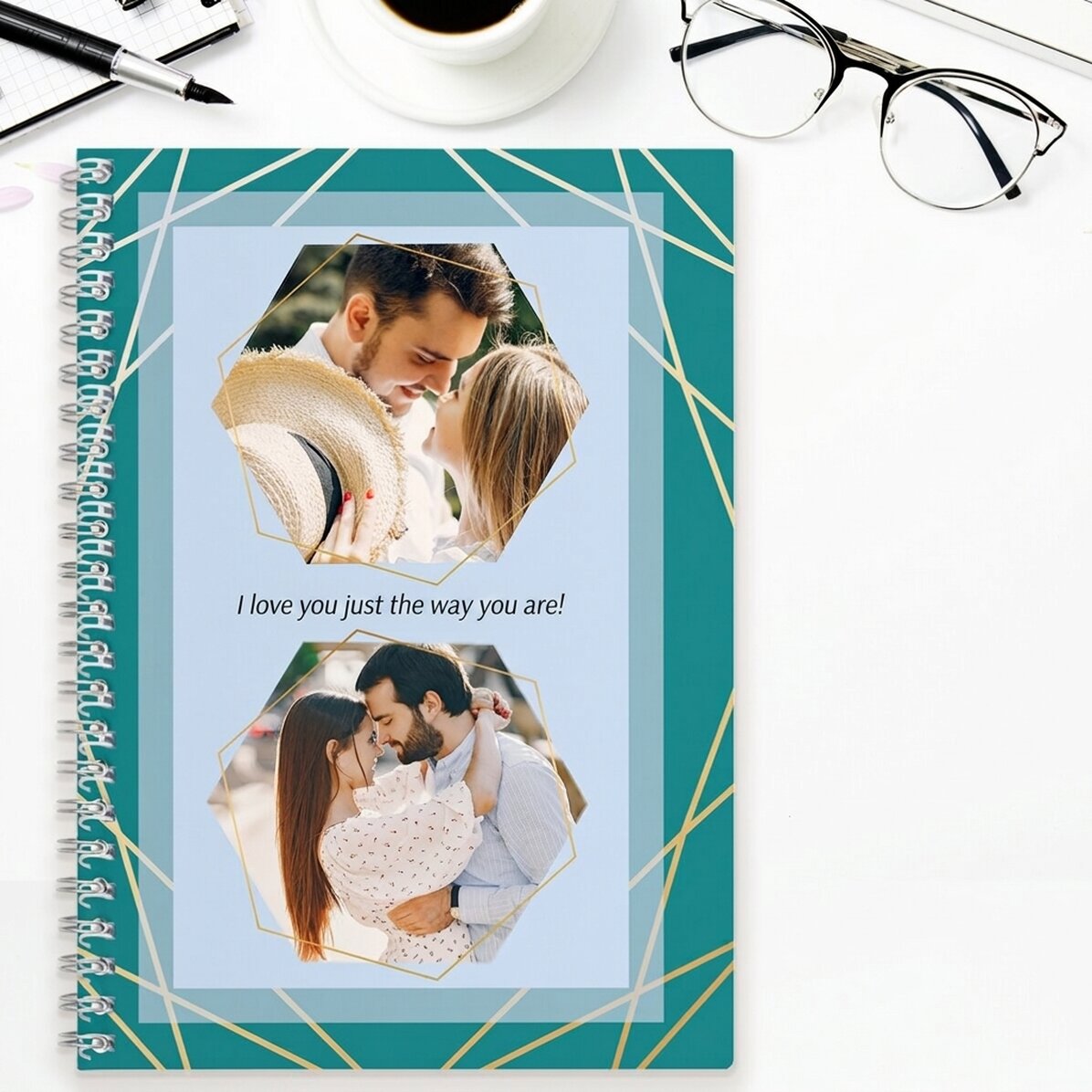 Spersonalizowany notes z 2 zdjęciami i tekstem – Feelings