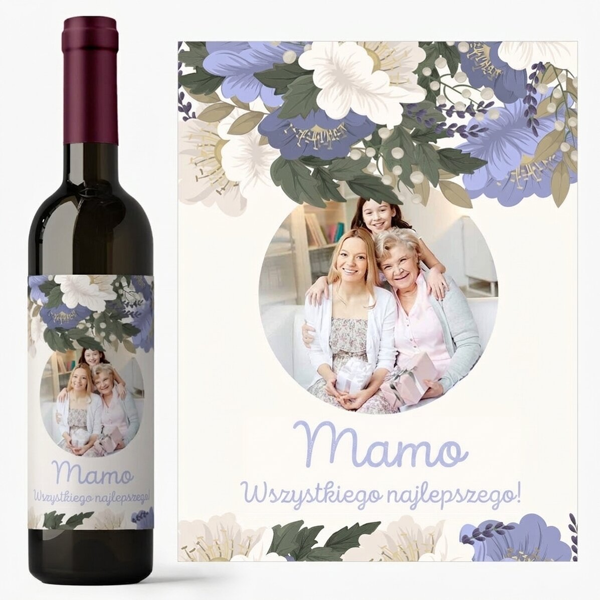 Wino z indywidualnym napisem na Dzień Matki