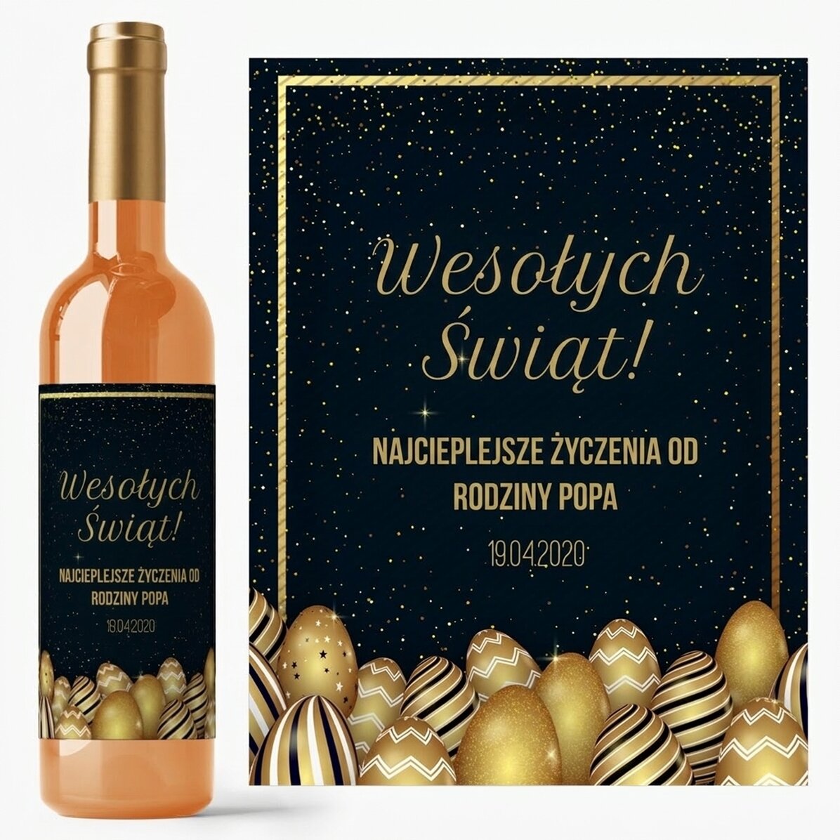 Wino z indywidualnym napisem na Wielkanoc