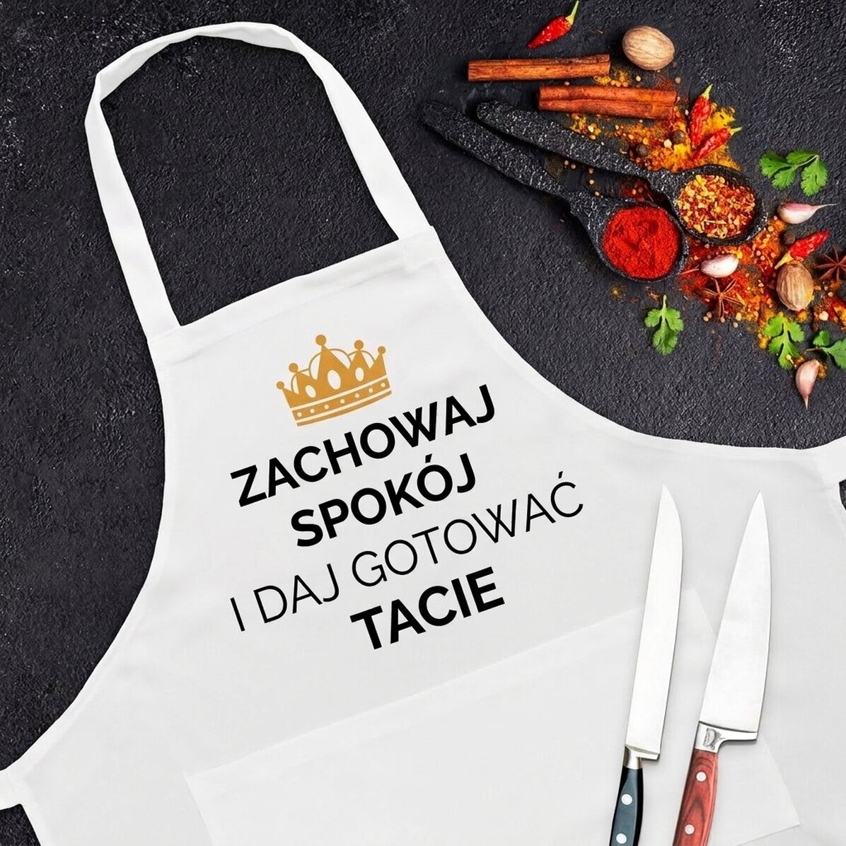 Fartuch z indywidualnym nadrukiem – Keep calm