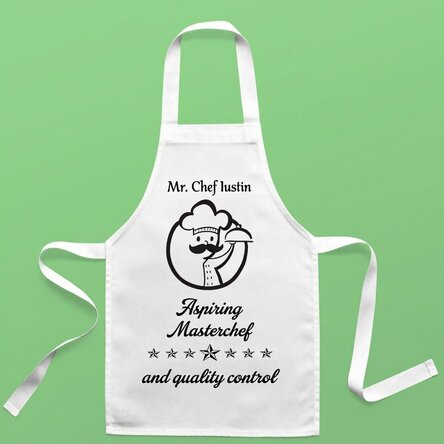 Customised children's apron with text - Masterchef