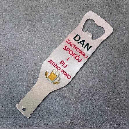 Spersonalizowany otwieracz do piwa – Keep calm and drink beer