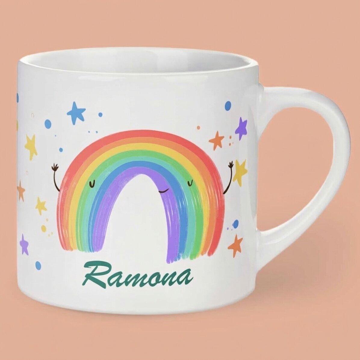 Spersonalizowany kubek dla dzieci z napisem – Rainbow