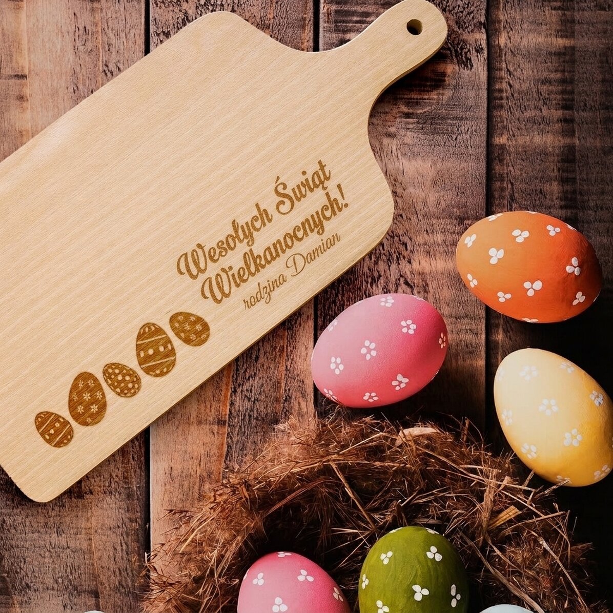 Spersonalizowana deska do krojenia – Easter egg