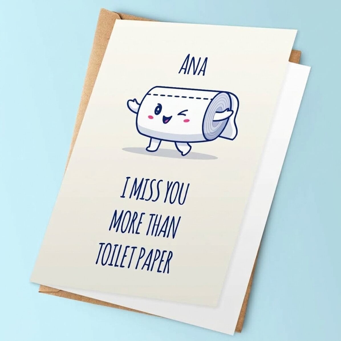 Spersonalizowana kartka z napisem – Papier toaletowy