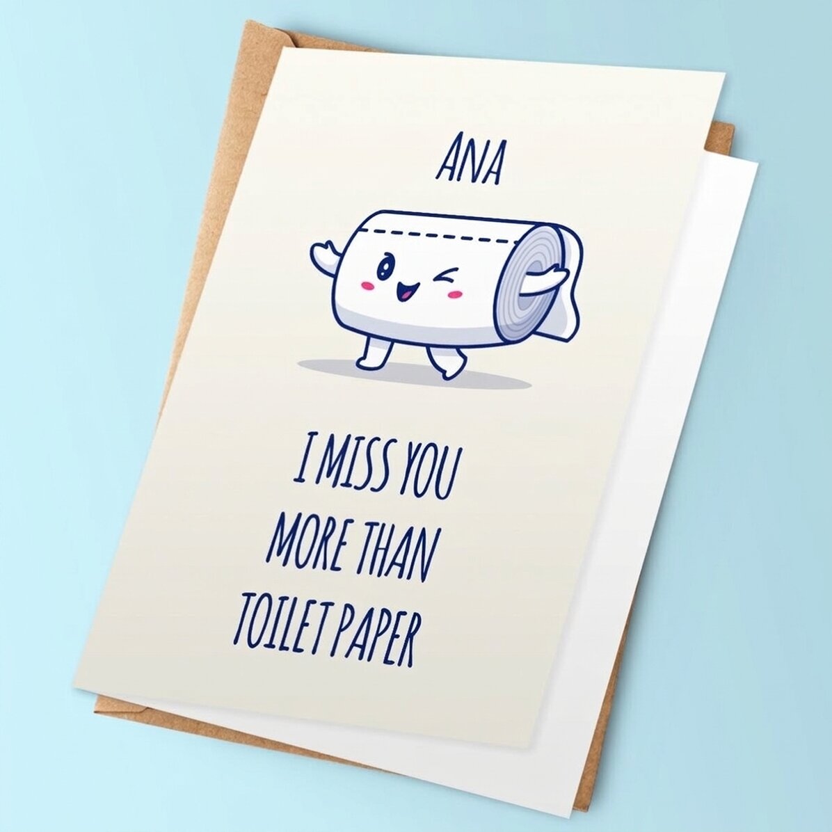 Spersonalizowana kartka z napisem – Papier toaletowy