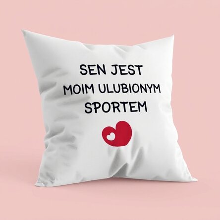 Spersonalizowana poduszka z napisem – Ulubiony sport