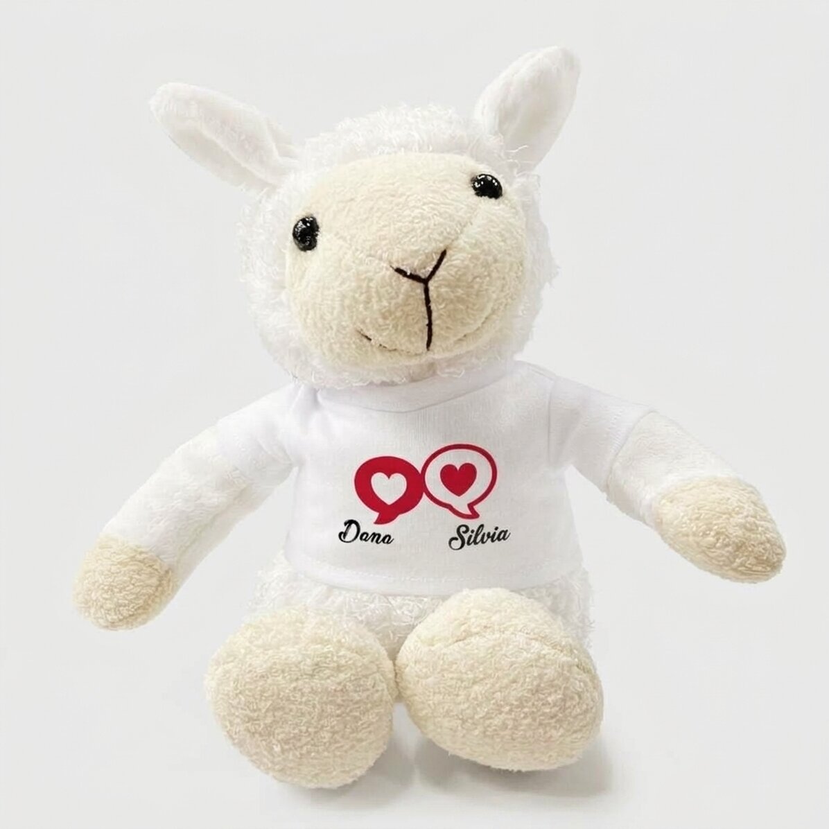 Plusowa owca z indywidualnym napisem – Chat hearts