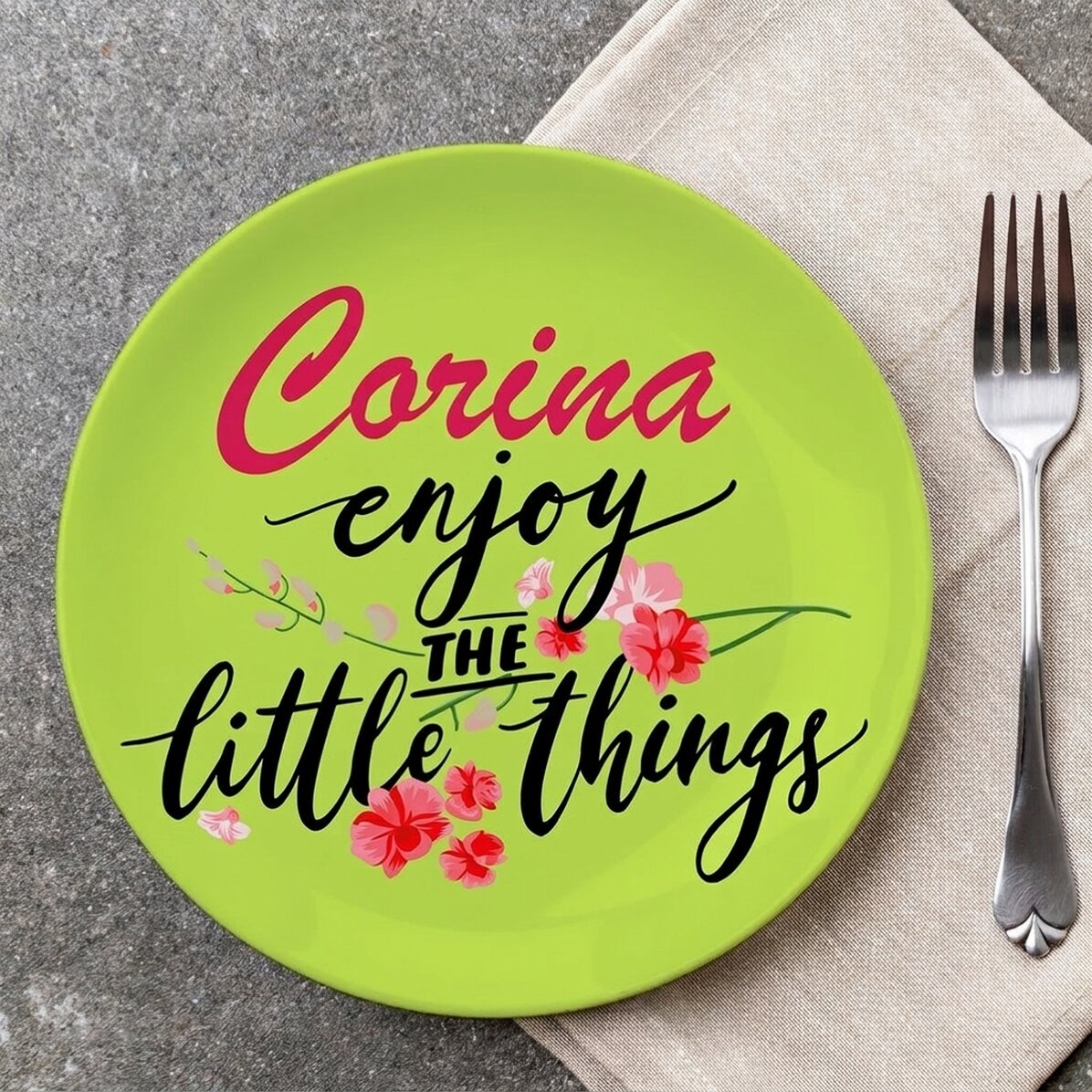 Spodek z indywidualnym napisem – „Enjoy the little things”