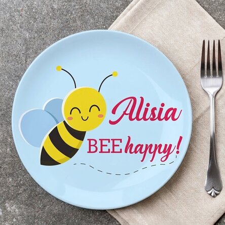 Spodek z indywidualnym napisem – Bee happy!