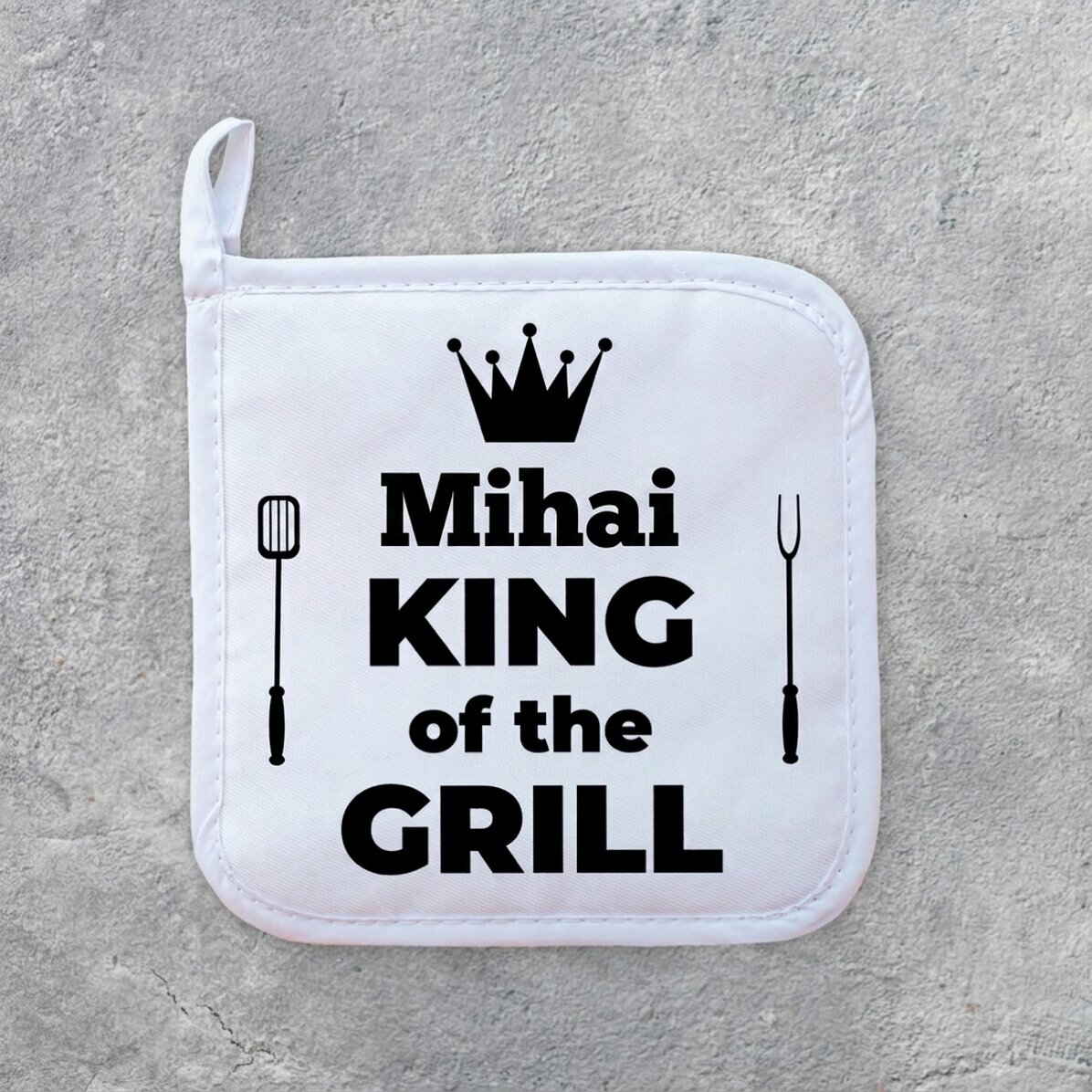 Spersonalizowana podkładka pod gorący garnek z napisem – King of the Grill