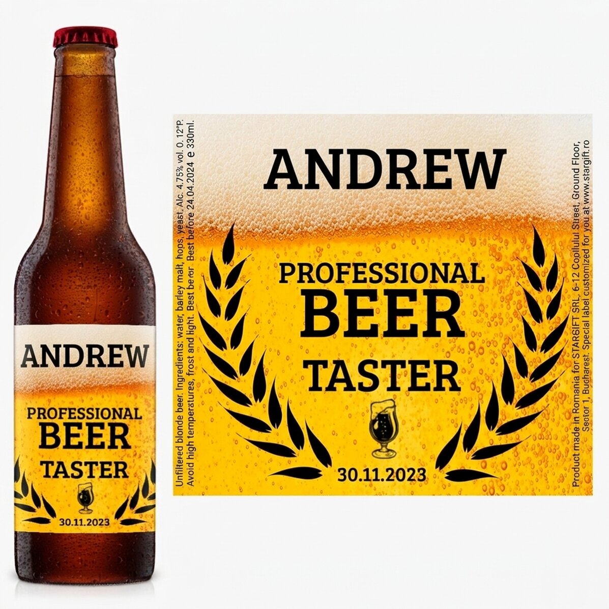 Piwo z indywidualnym nadrukiem – Beer taster