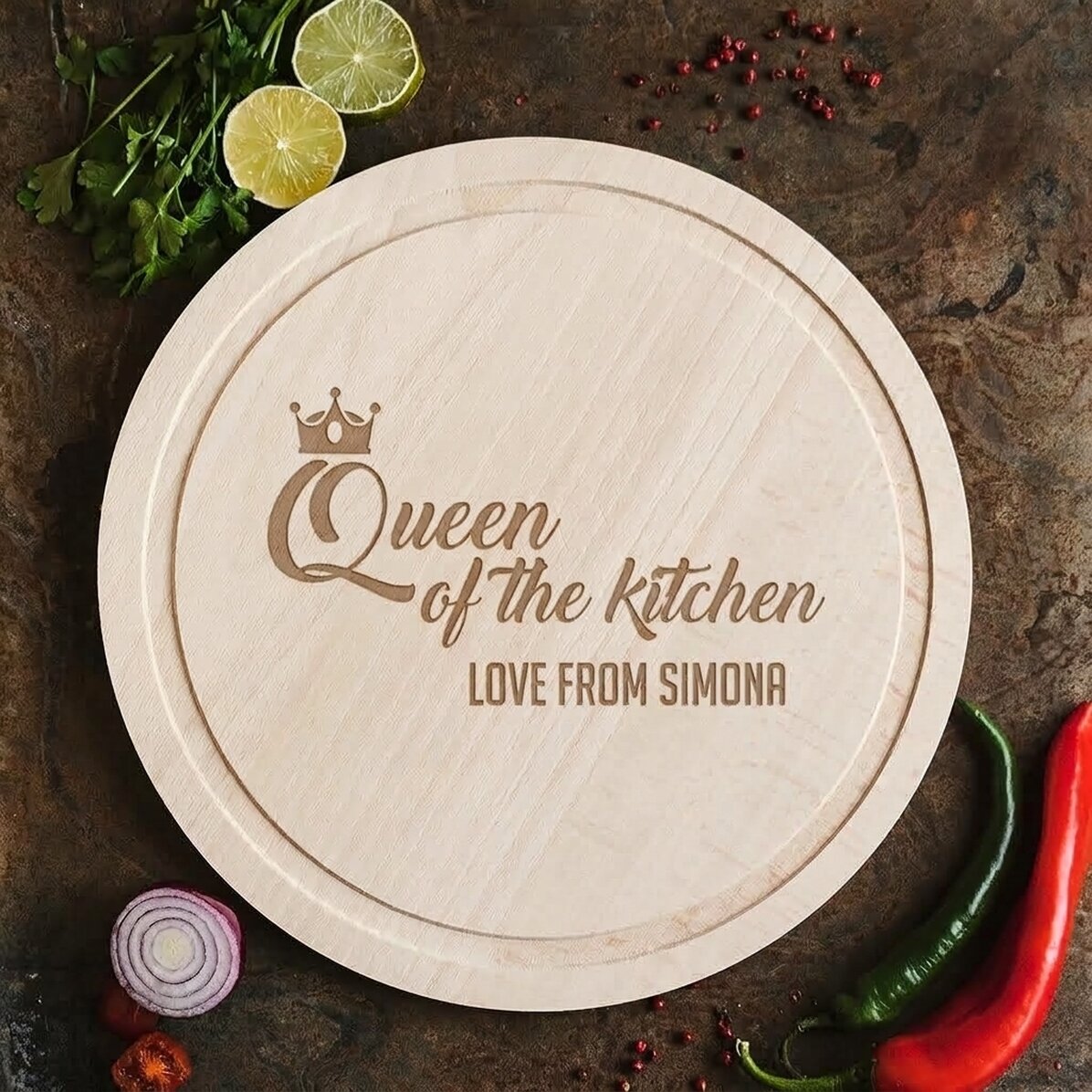 Okrągła krajalnica na zamówienie – Queen of the Kitchen