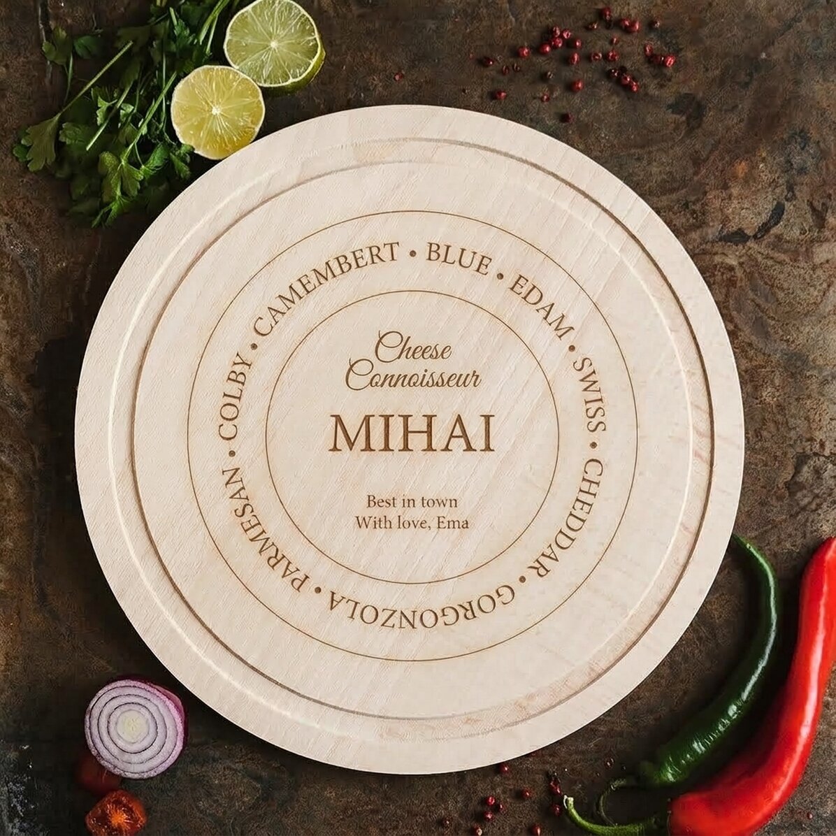 Okrągła krajalnica do sera na zamówienie – Cheese connoisseuir