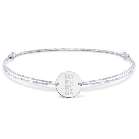 Spersonalizowana bransoletka ze sznurkiem – monetka 14 mm – srebro próby 925 – model z 2 inicjałami