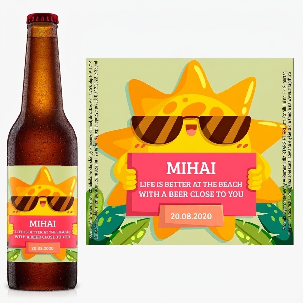 Piwo z indywidualnym nadrukiem – Friendly sun