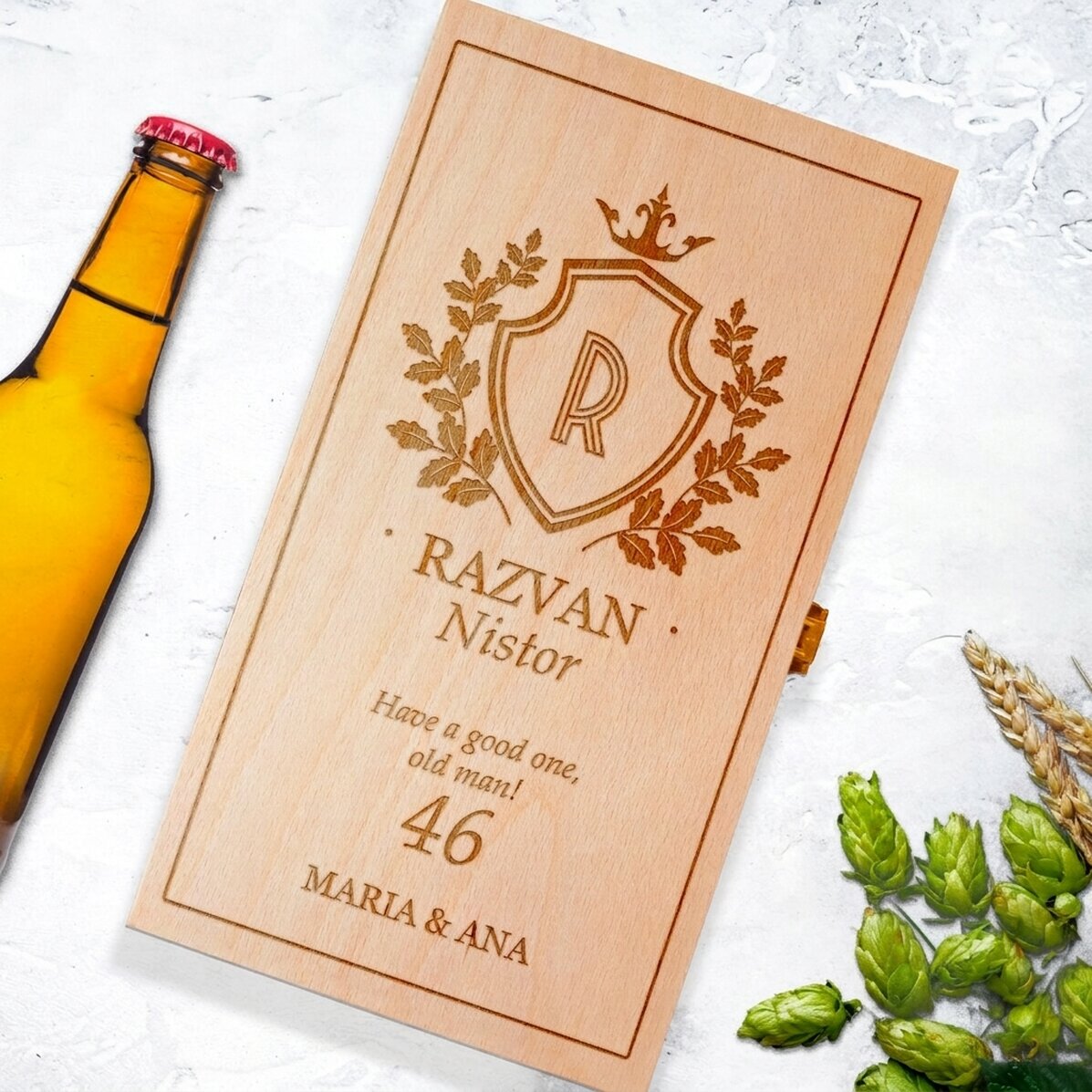 Spersonalizowane pudełko na trzy butelki piwa – Blazon