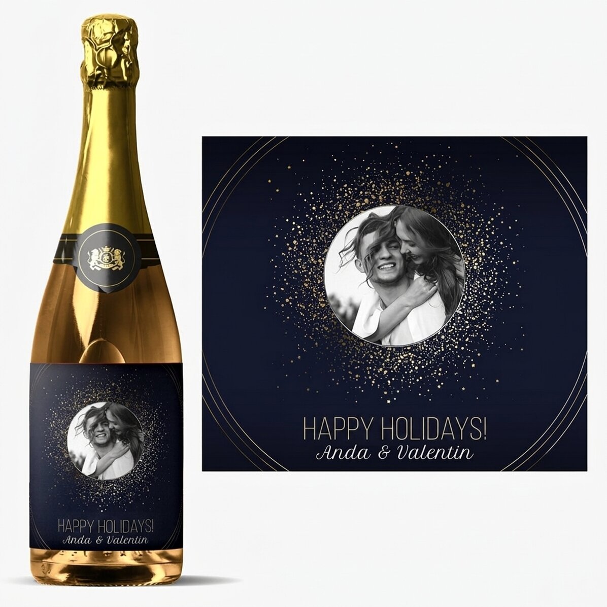 Wino musujące z indywidualnym nadrukiem tekstu i zdjęcia – Sparks of Joy