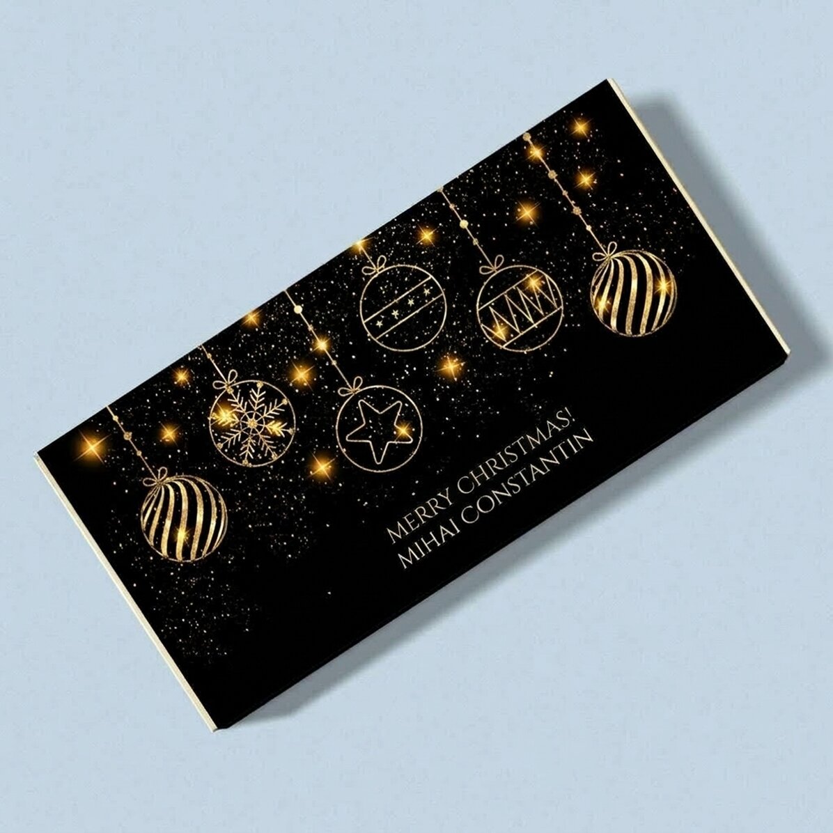 Czekolada z imieniem i dedykacją – Gold Christmas