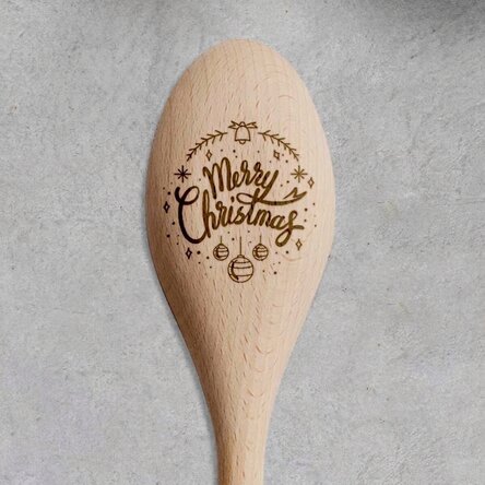 Personalised wooden spoon - Winter Holidays