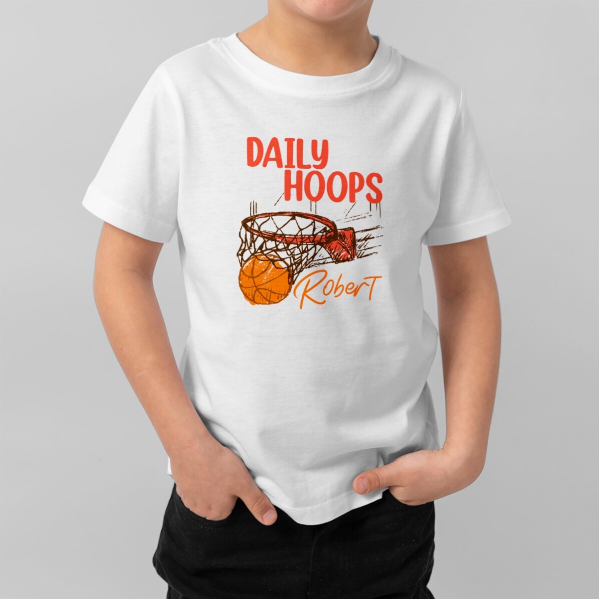 Bawełniana koszulka dla dzieci z nadrukiem – Koszykówka