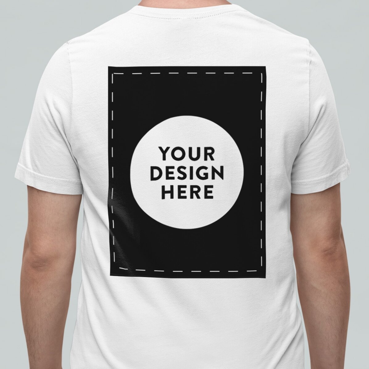 Custom cotton T-shirt with your graphics on both sides