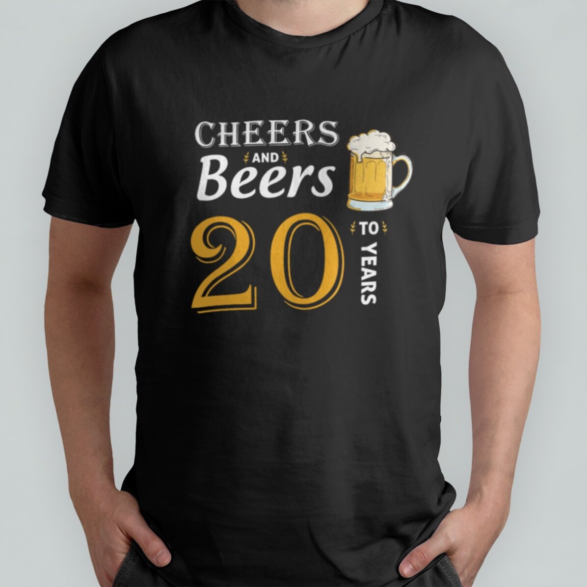 Koszulka bawełniana z nadrukiem – Cheers and Beers