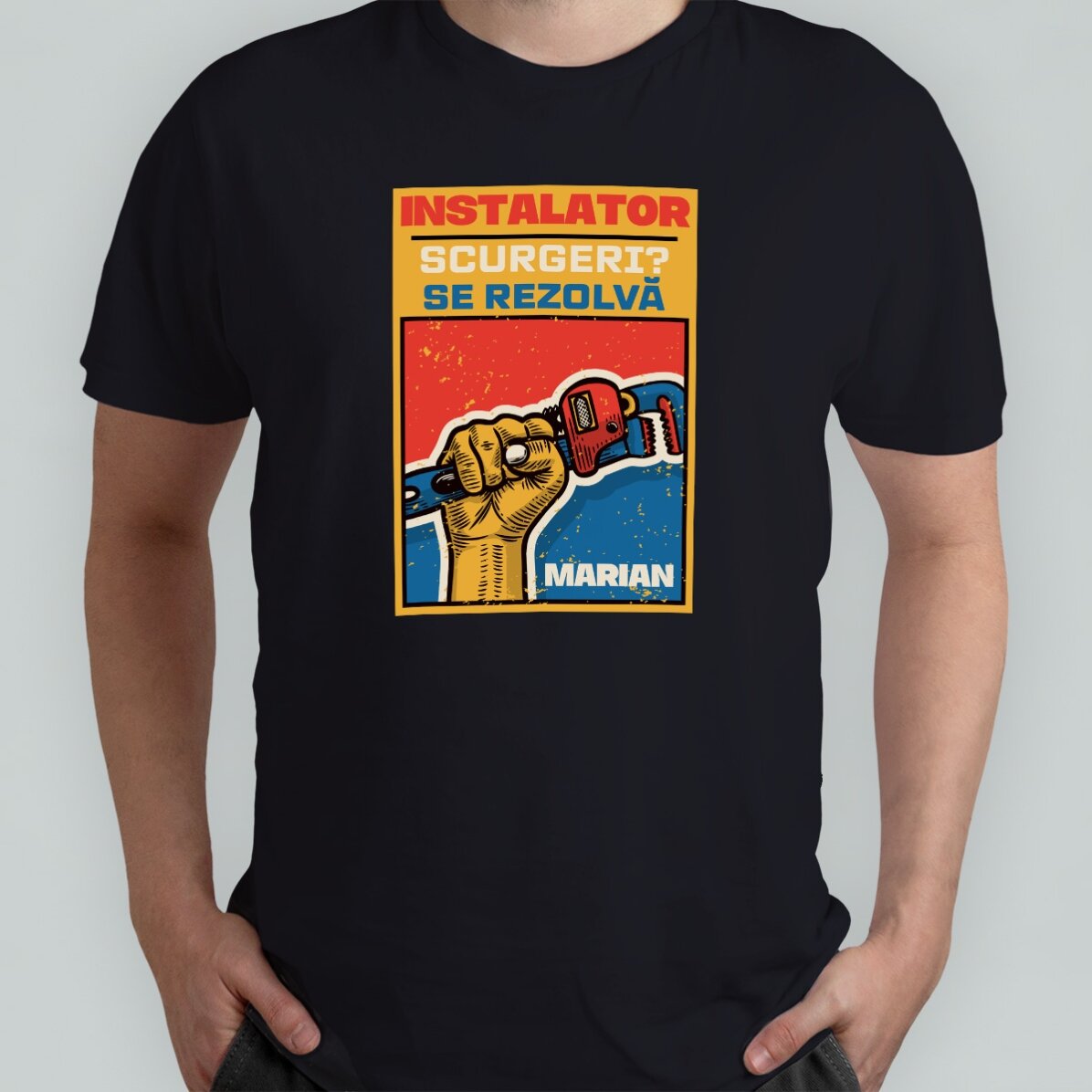 Custom cotton T-shirt with text - Stillson Key