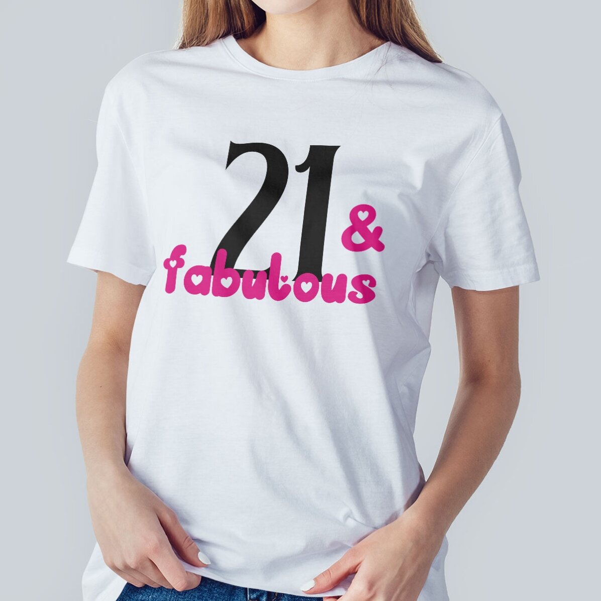 Custom cotton T-shirt with text - Fabulous