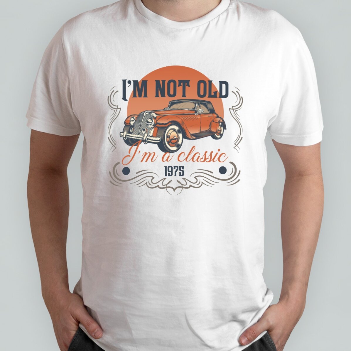 Custom cotton T-shirt with text - I
