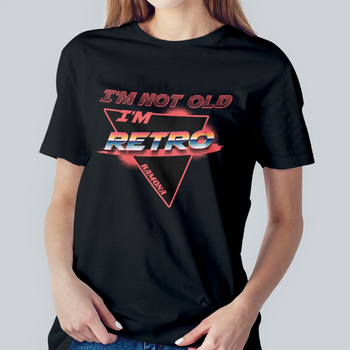 Custom cotton T-shirt with text - I