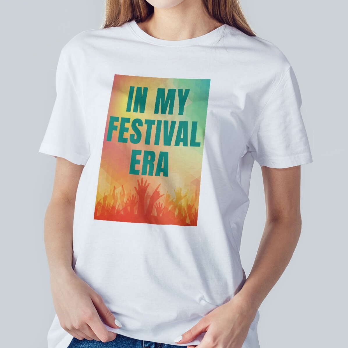 Koszulka bawełniana z indywidualnym nadrukiem – In My Festival Era