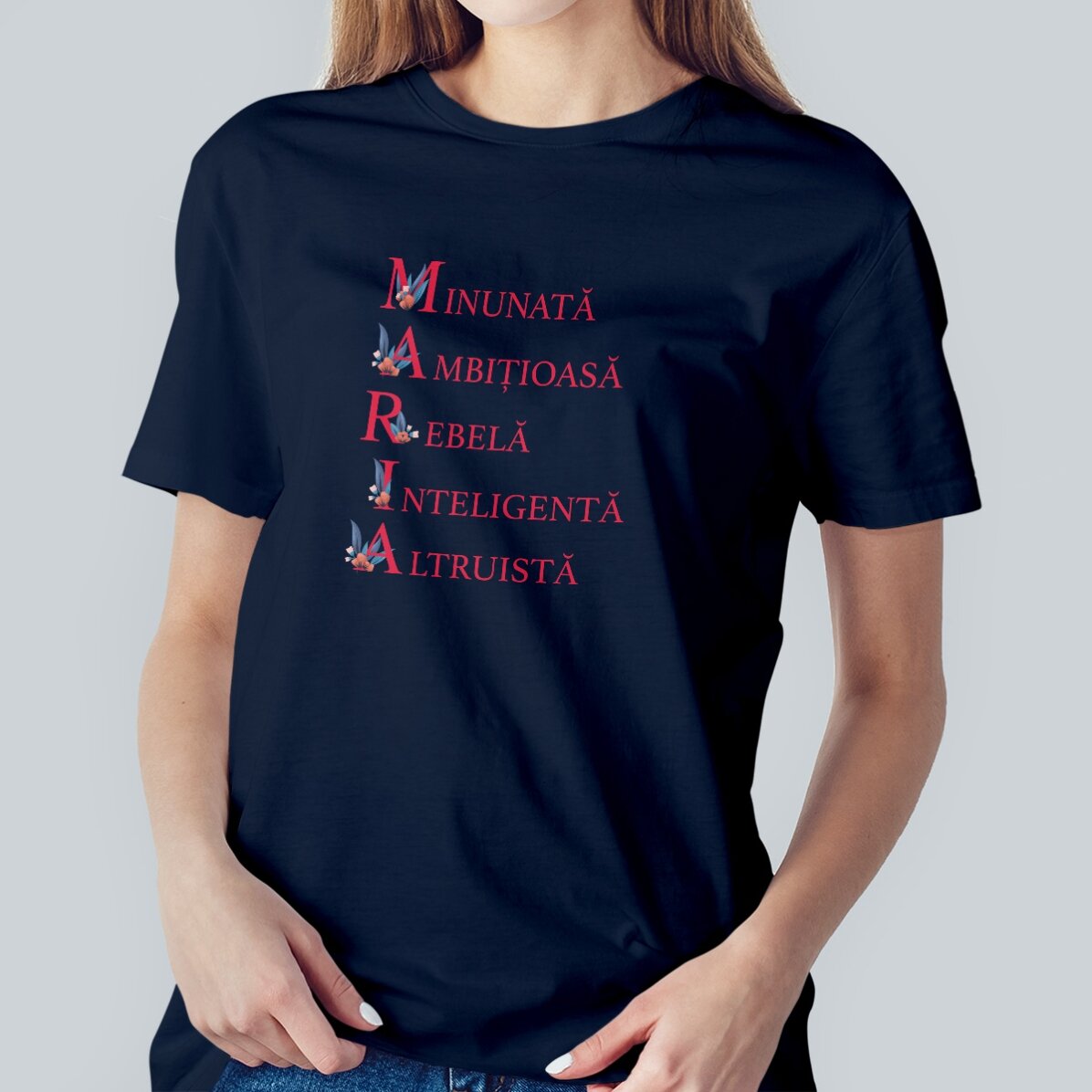 Custom cotton T-shirt with text - Maria