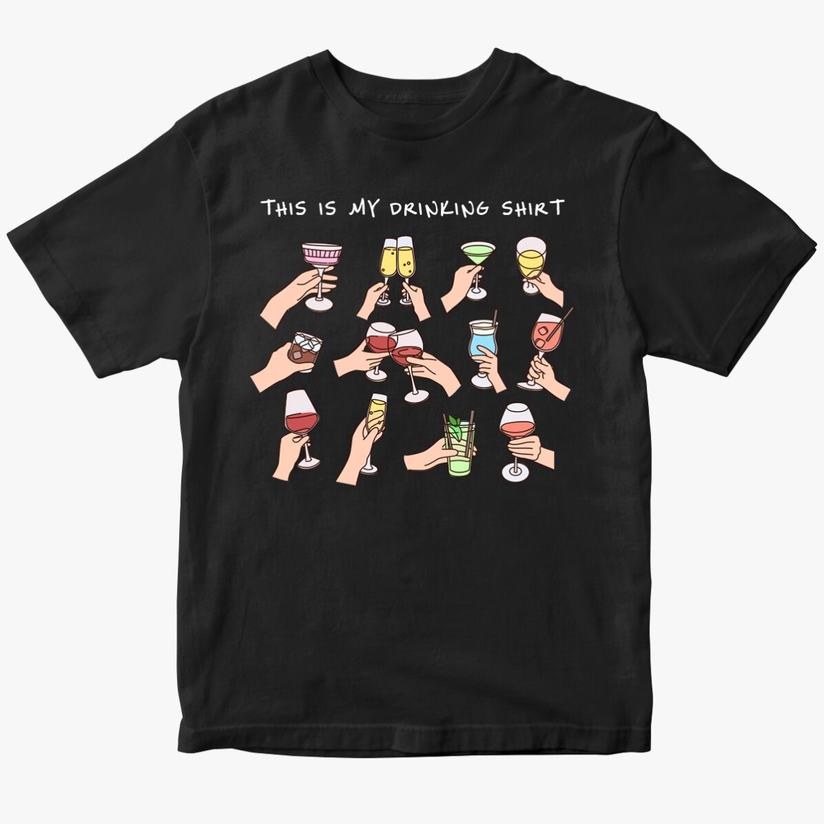 Koszulka bawełniana z nadrukiem – My drinking shirt