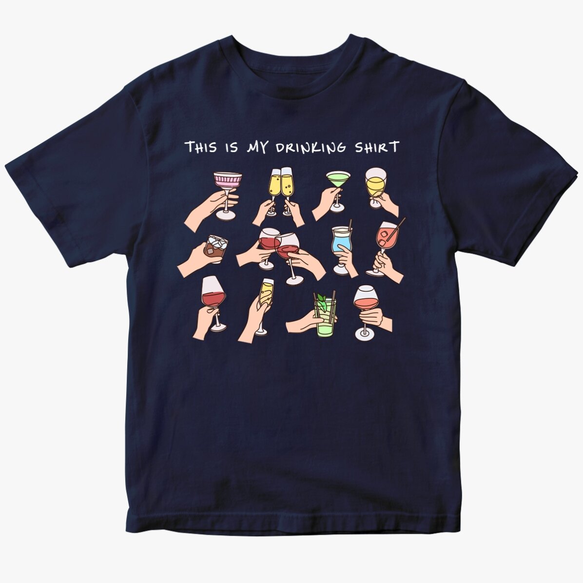 Koszulka bawełniana z nadrukiem – My drinking shirt